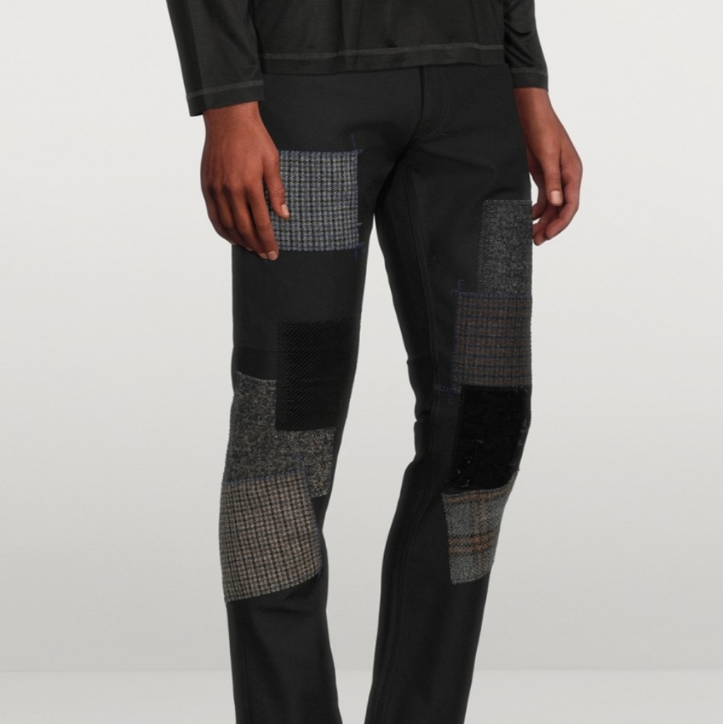 Junya Watanabe Cotton Patchwork Slim-Fit Jeans